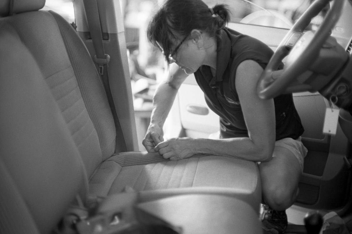 Interior seat detail cleaning